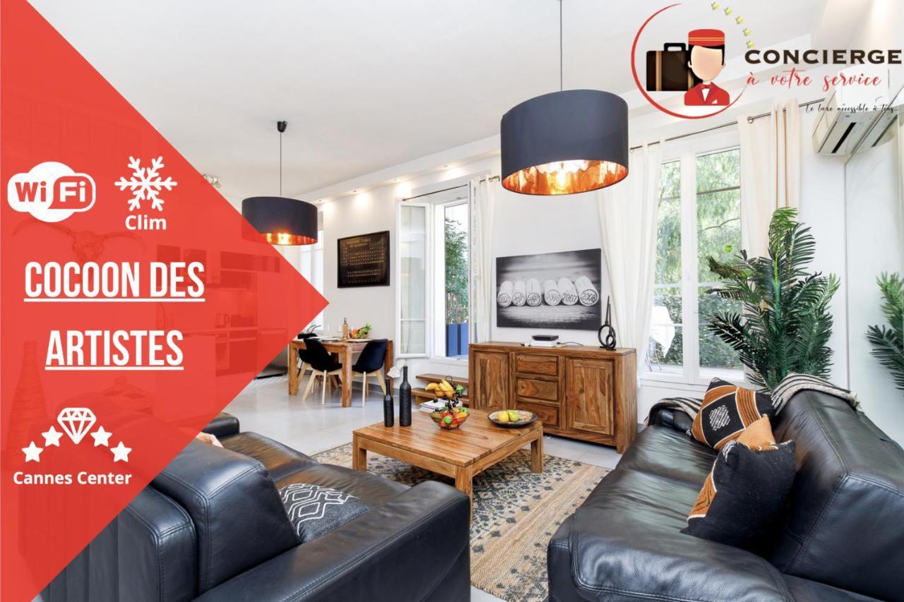Le Cocon Des Artistes - Coeur De Cannes - Spacieux - Terrasse - Clim Buitenkant foto